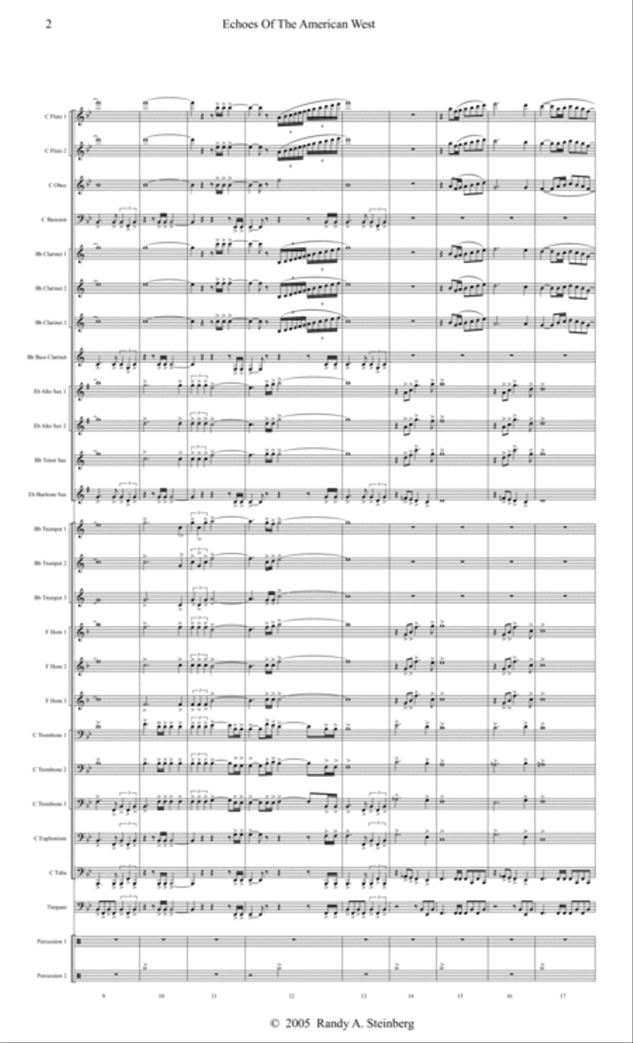 Echoes Of The American West Concert Band scores gallery preview page 5