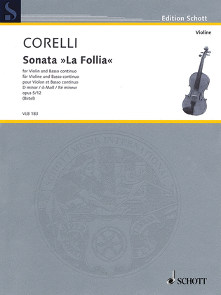 Book cover for Sonata "La Follia" D minor, Op. 5/12