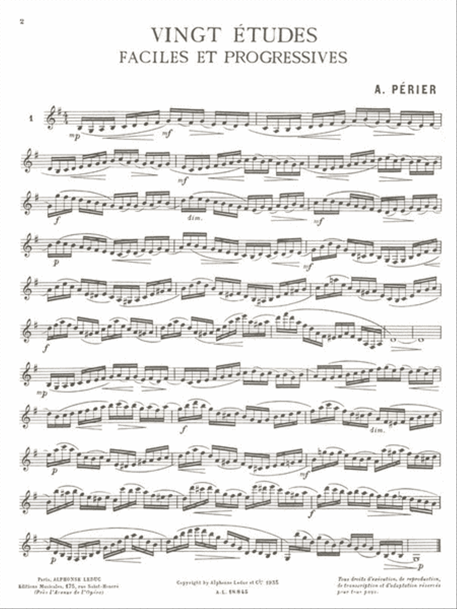 Twenty Easy and Progressive Studies Clarinet Solo scores gallery preview page 2
