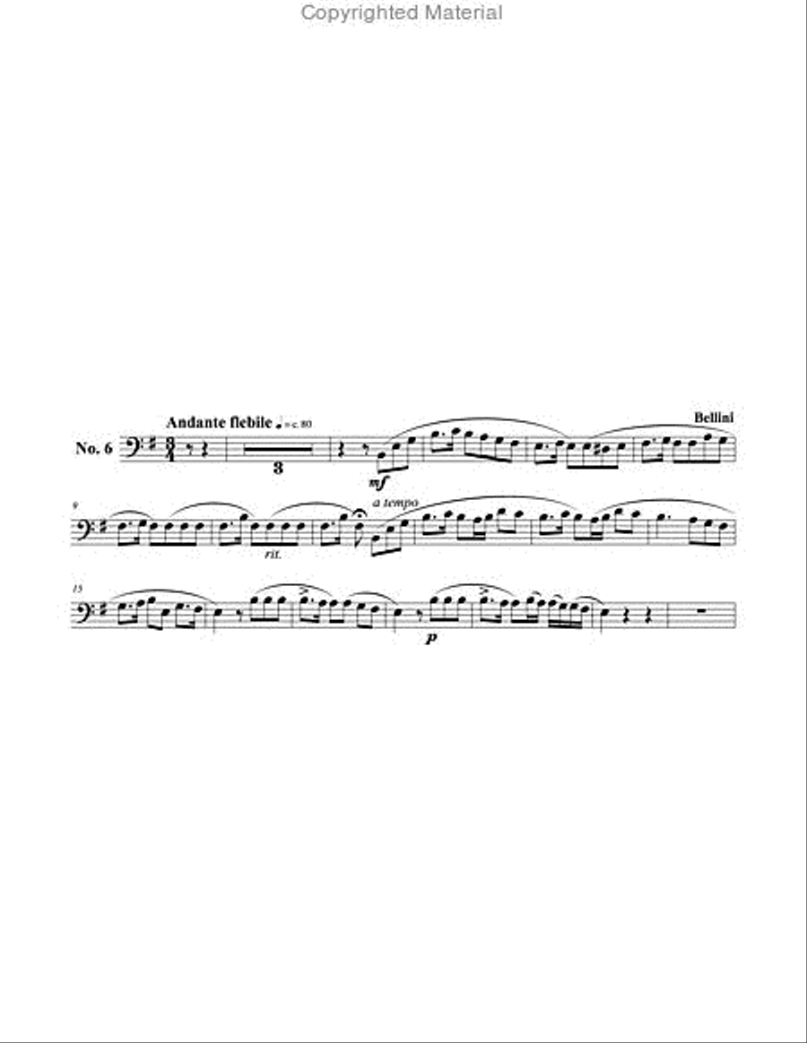 Bel Canto Studies for Trombone with Piano accompaniment Piano Accompaniment scores gallery preview page 3