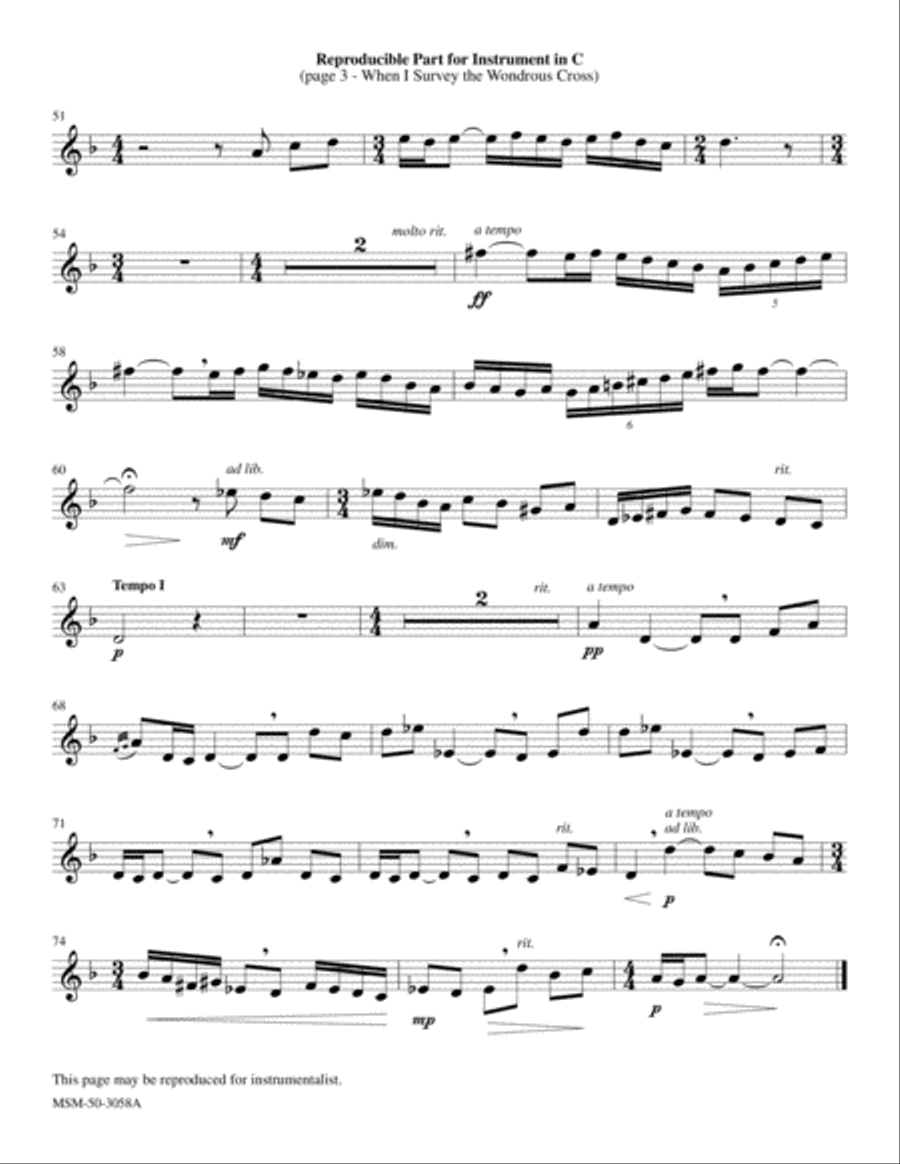 When I Survey the Wondrous Cross Choir scores gallery preview page 6