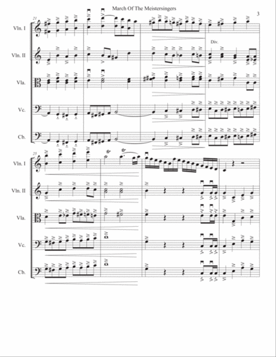 March Of The Meistersingers for string orchestra String Orchestra scores gallery preview page 4