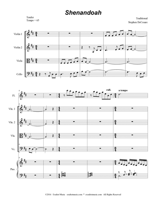 Shenandoah (for String Quartet and Piano)