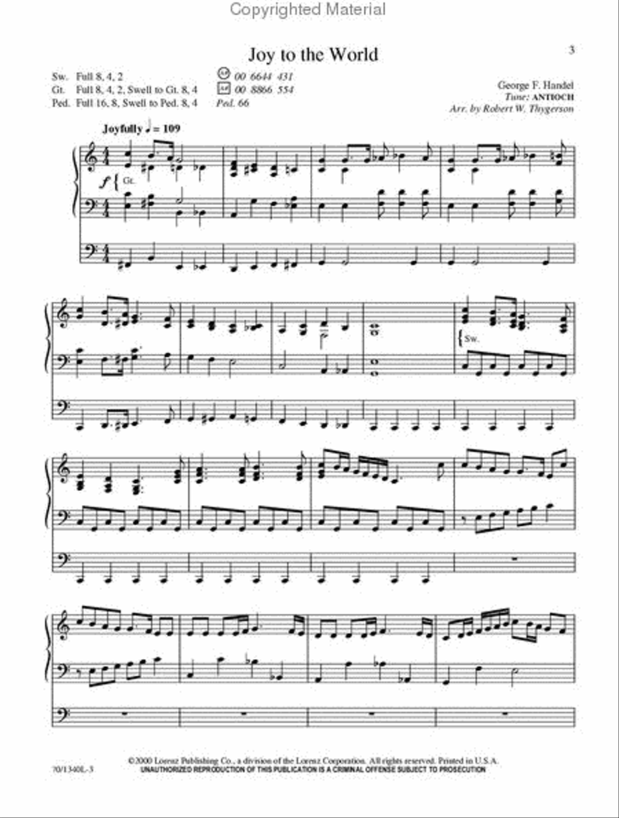 Joy to the World for Organ Organ Solo scores gallery preview page 2