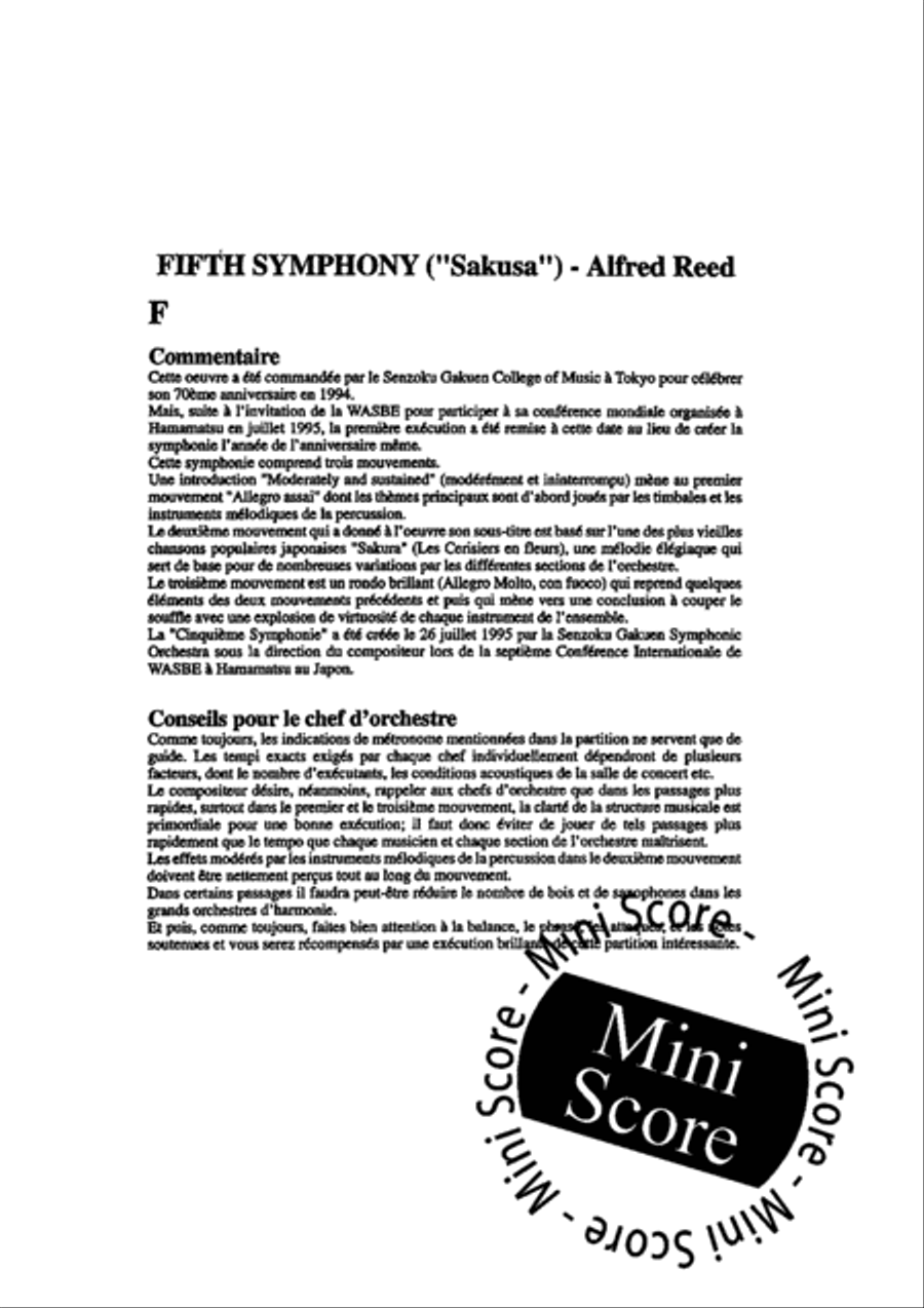 Fifth Symphony Concert Band scores gallery preview page 118