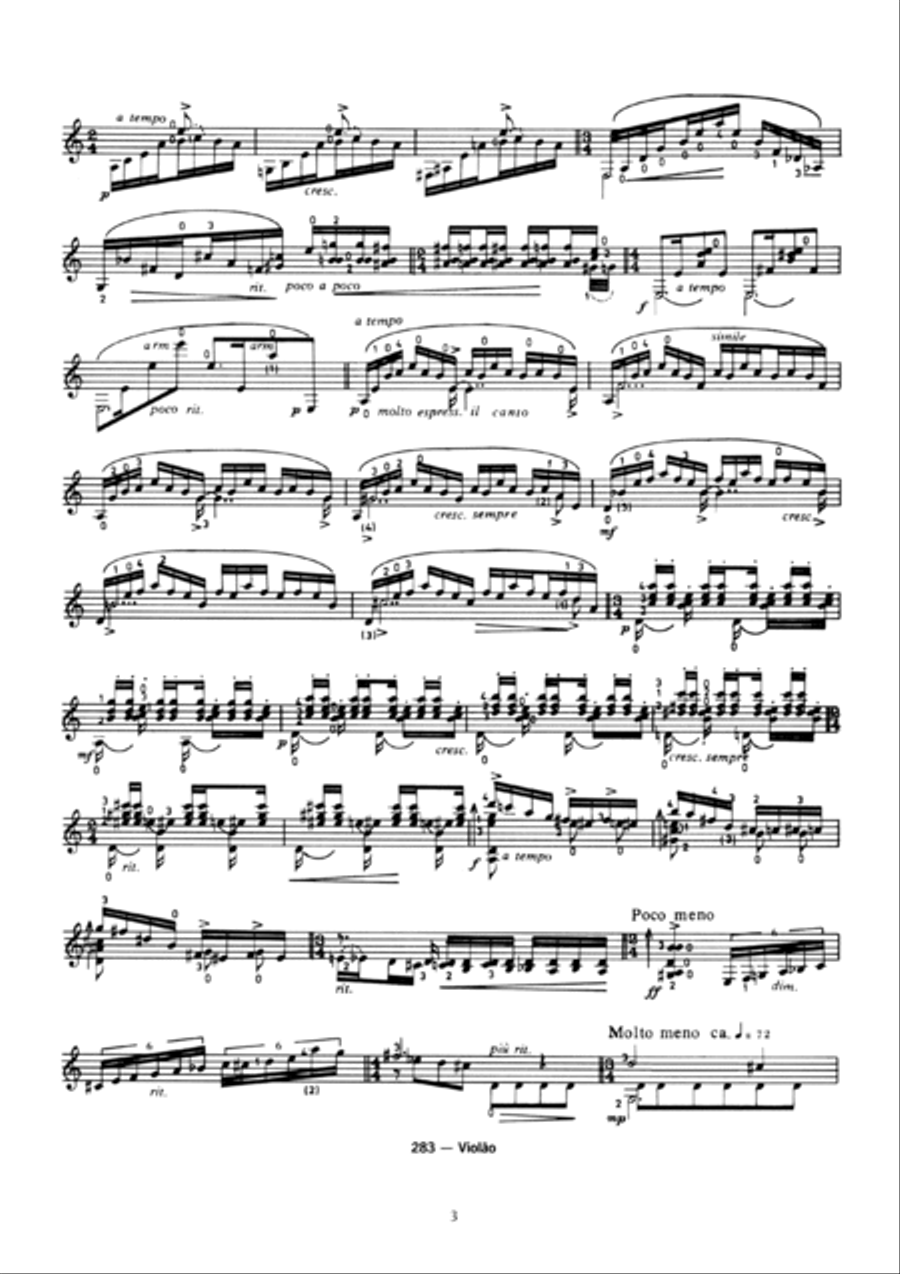 Sonata para violão Classical Guitar scores gallery preview page 5
