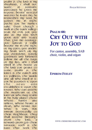 Book cover for Psalm 66: Cry Out with Joy to God