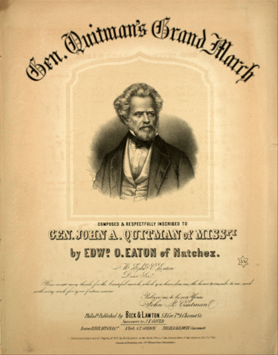 Gen. Quitman's Grand March Piano Solo scores gallery preview page 1