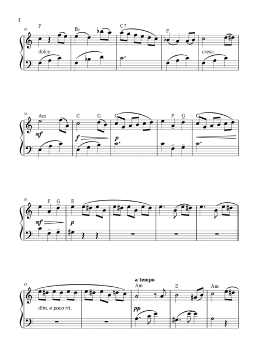 Fur Elise (easy intermediate version) Piano Method scores gallery preview page 2
