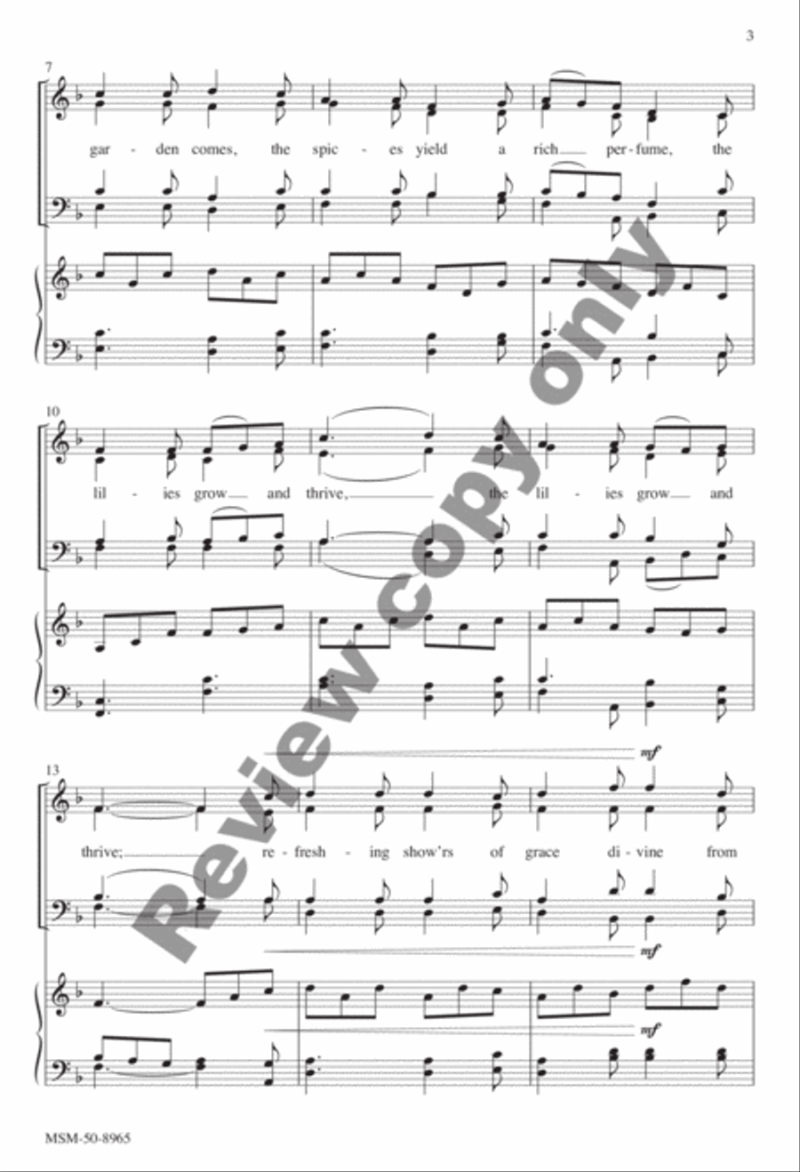 The Garden Hymn 4-Part scores gallery preview page 9