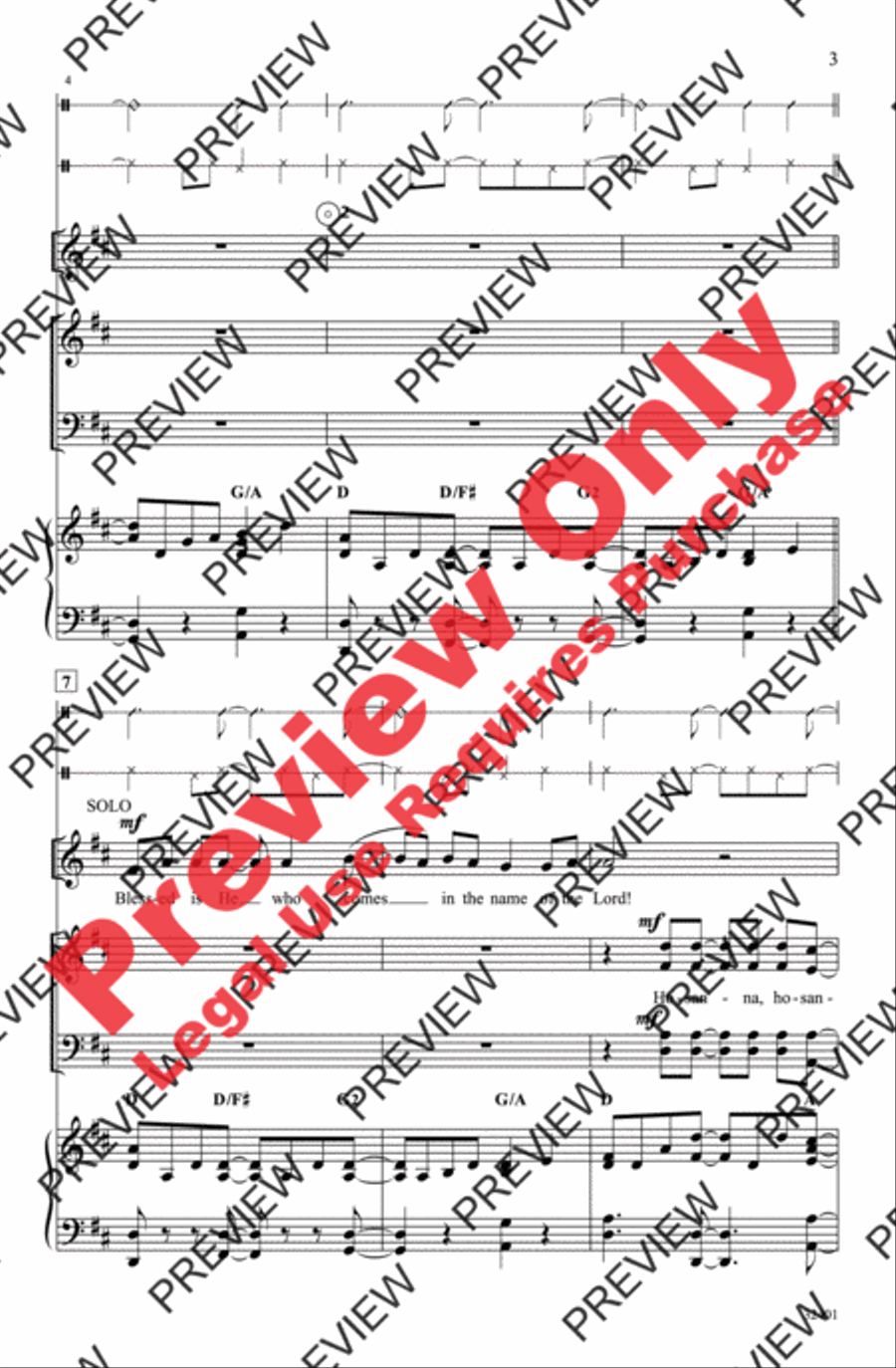 Hosanna! Hosanna! 4-Part scores gallery preview page 3