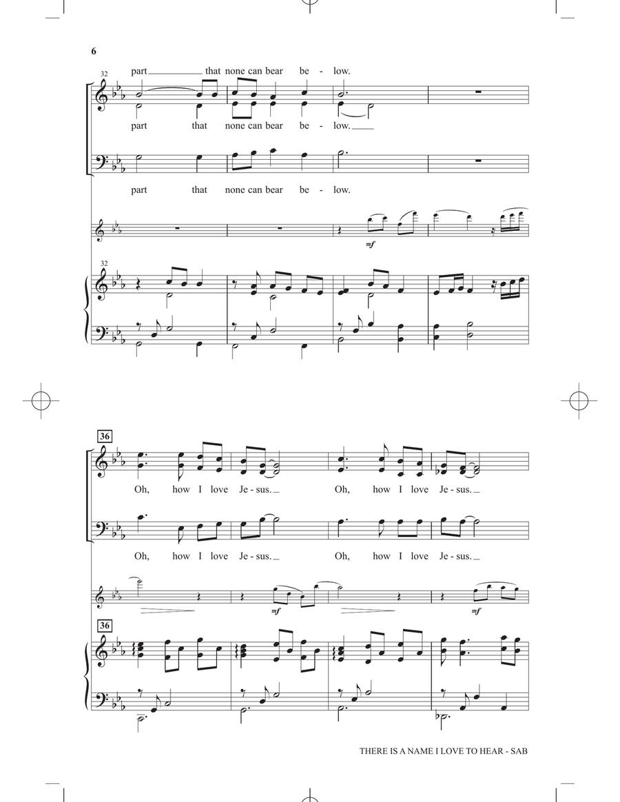 There Is A Name I Love To Hear (Oh, How I Love Jesus) 3-Part - Digital Sheet Music page 5