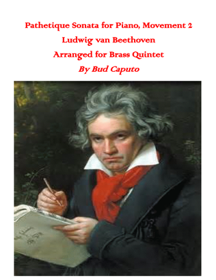 Book cover for Beethoven Pathetique Sonata, Mov't. 2, arranged for Brass Quintet