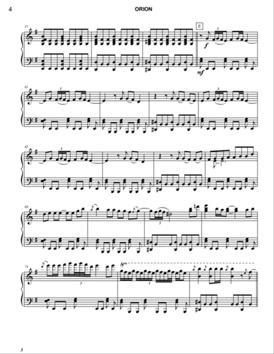Orion Piano Solo scores gallery preview page 4