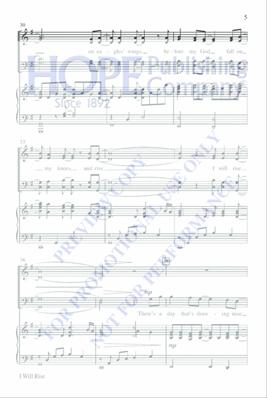 I Will Rise I Will Rise Choir scores gallery preview page 5