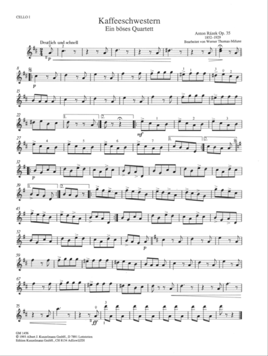 Happy cello quartets Cello scores gallery preview page 2