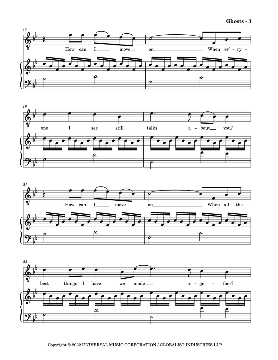 Ghosts (how Can I Move On) Voice Solo scores gallery preview page 5