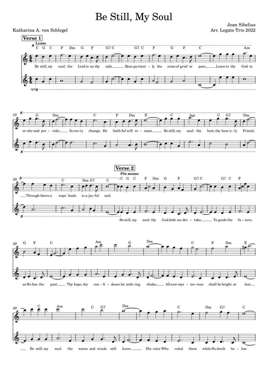 Be still, my Soul Flute scores gallery preview page 1