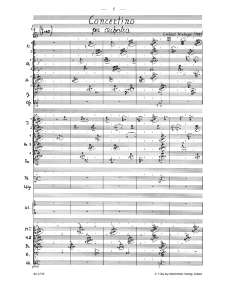 Concertino per orchestra (1981)