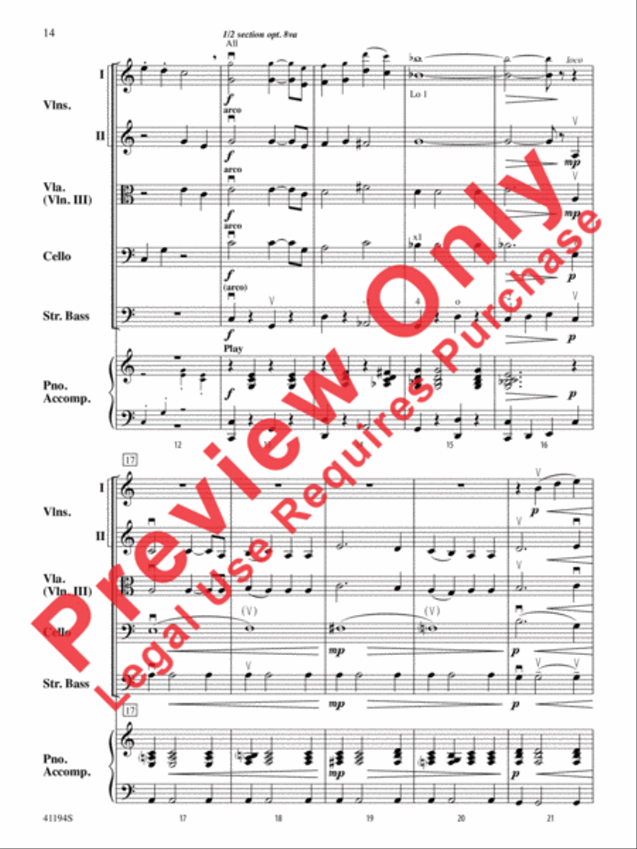 The Wizard of Oz, Suite from String Orchestra scores gallery preview page 15