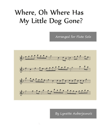 Where, Oh Where Has My Little Dog Gone - Flute Solo