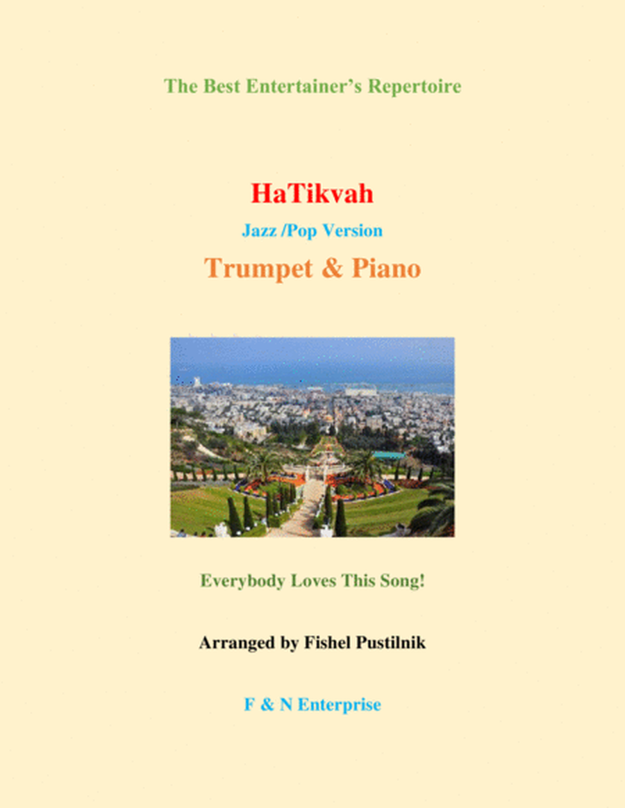 "HaTikvah"-Piano Background for Trumpet and Piano (Jazz/Pop Version) image number null