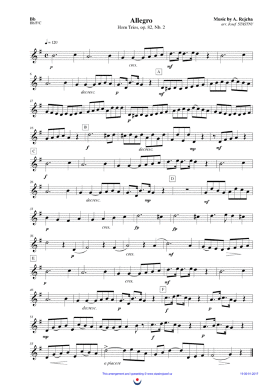 Horn Trios, Nb. 2 ALLEGRO Brass Trio scores gallery preview page 3