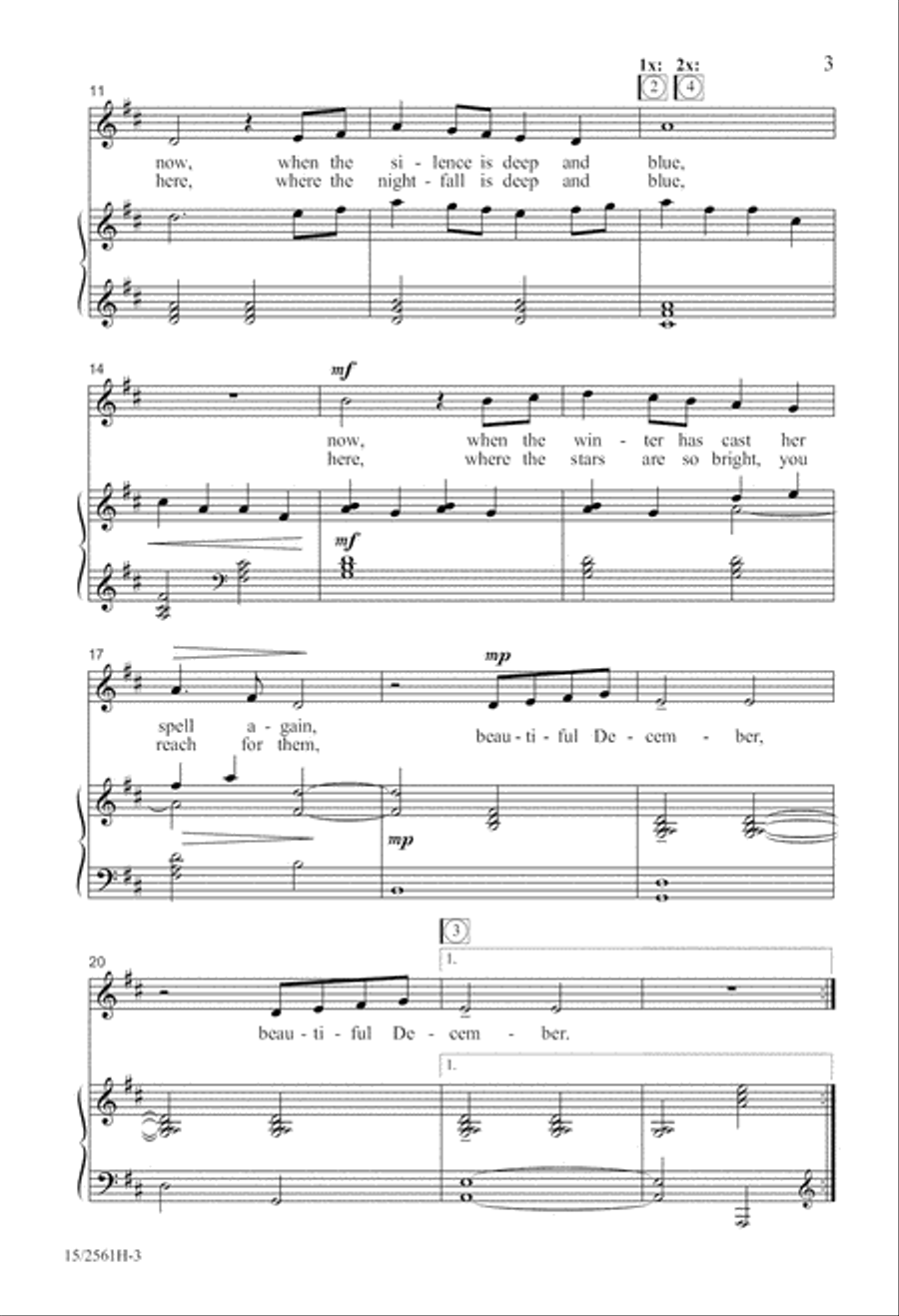 Beautiful December Beautiful December Unison Choir scores gallery preview page 4