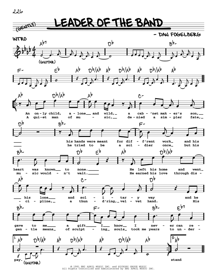 Leader Of The Band Voice scores gallery preview page 1