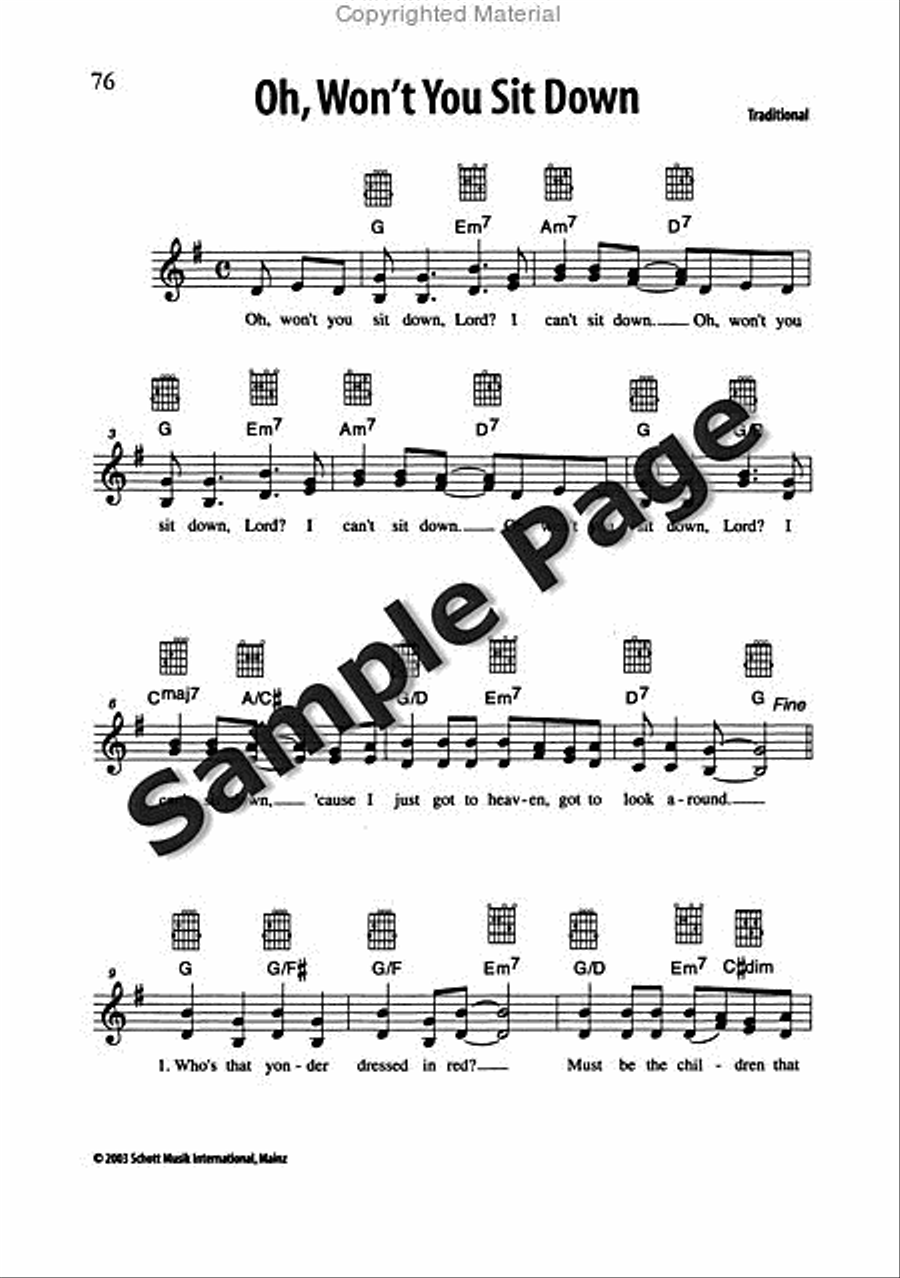 Best of Spirituals & Gospels Acoustic Guitar scores gallery preview page 77