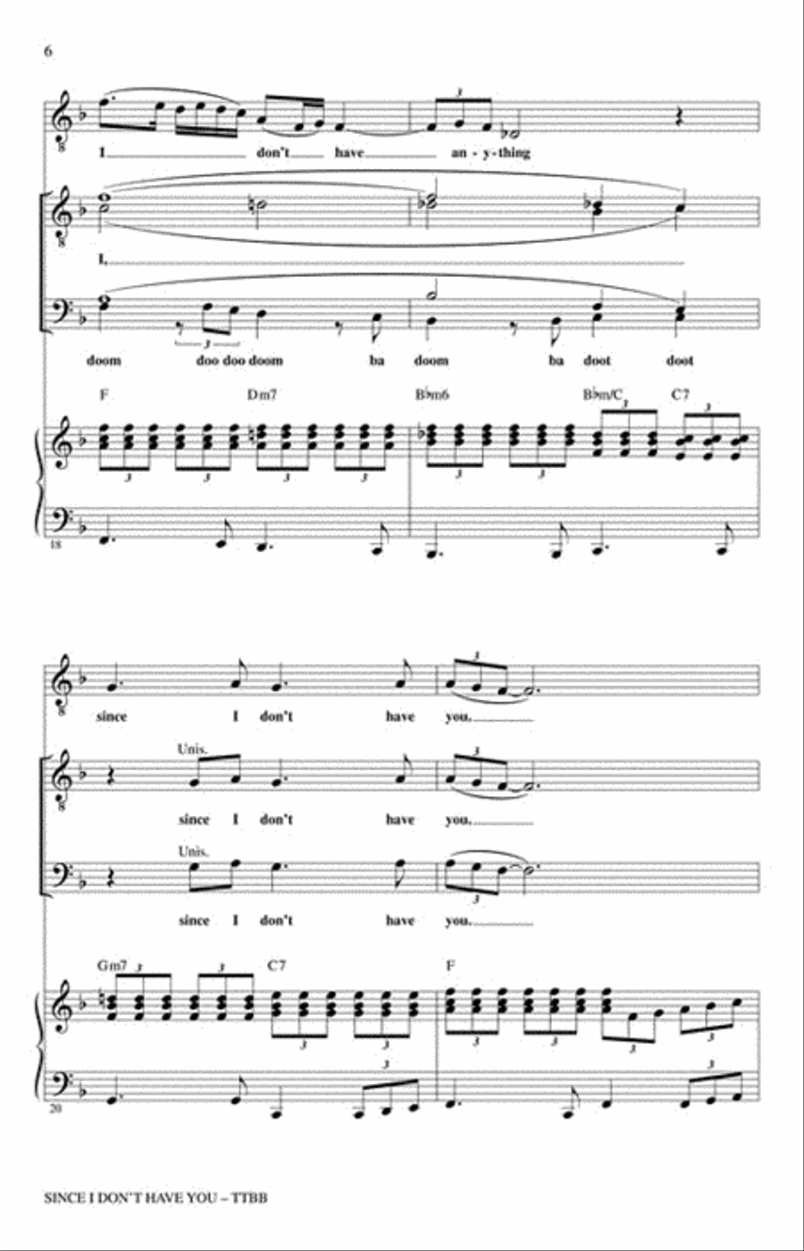 Since I Don't Have You Show Choir scores gallery preview page 3