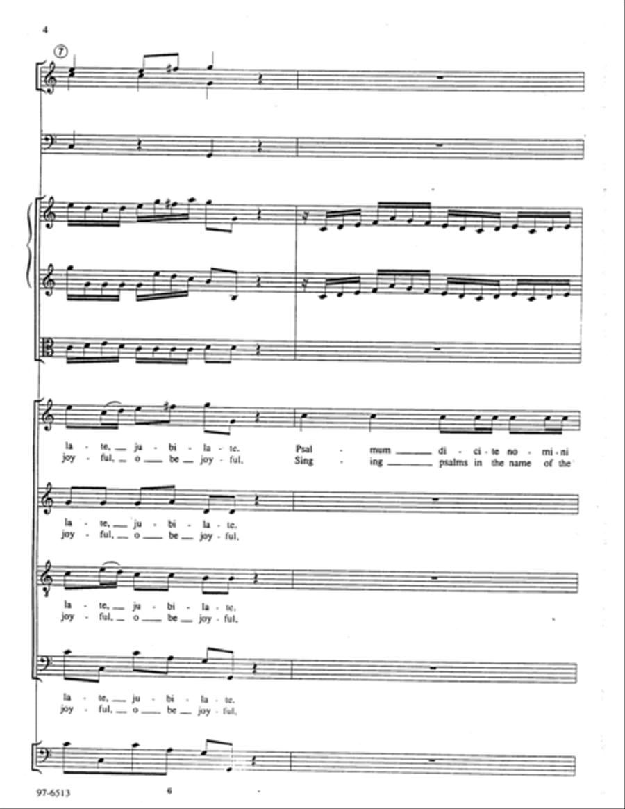 Jubilate Deo / O Be Joyful (Full Score) 4-Part scores gallery preview page 5