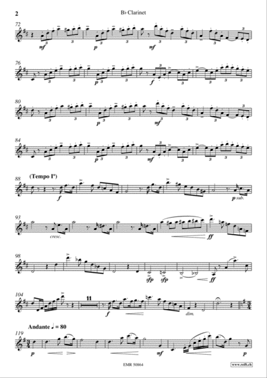 Concertino Clarinet Solo scores gallery preview page 3