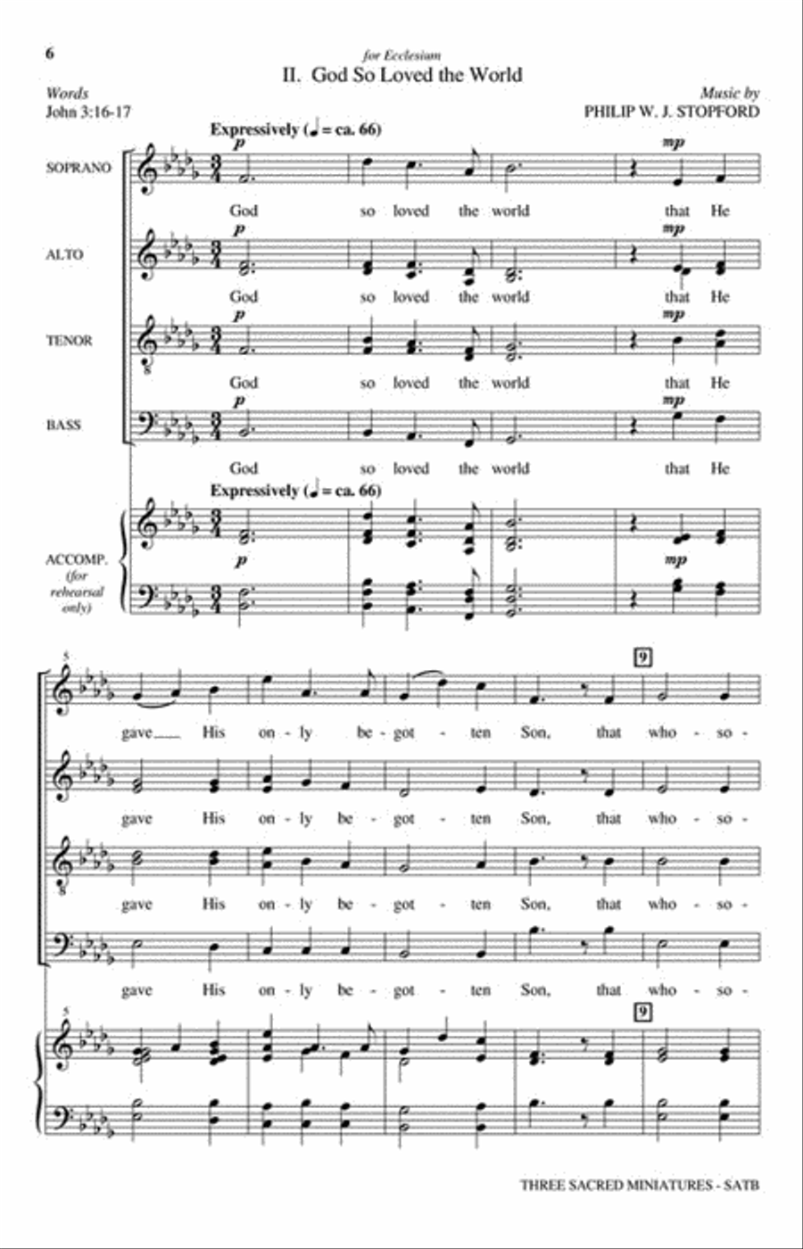 Three Sacred Miniatures Three Sacred Miniatures 4-Part scores gallery preview page 3