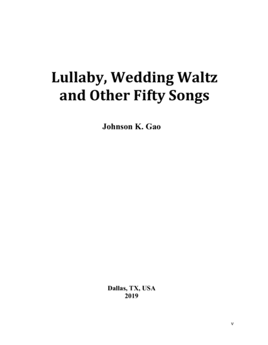 "Lullaby, Wedding Waltz and other Fifty Songs" downloadable version image number null