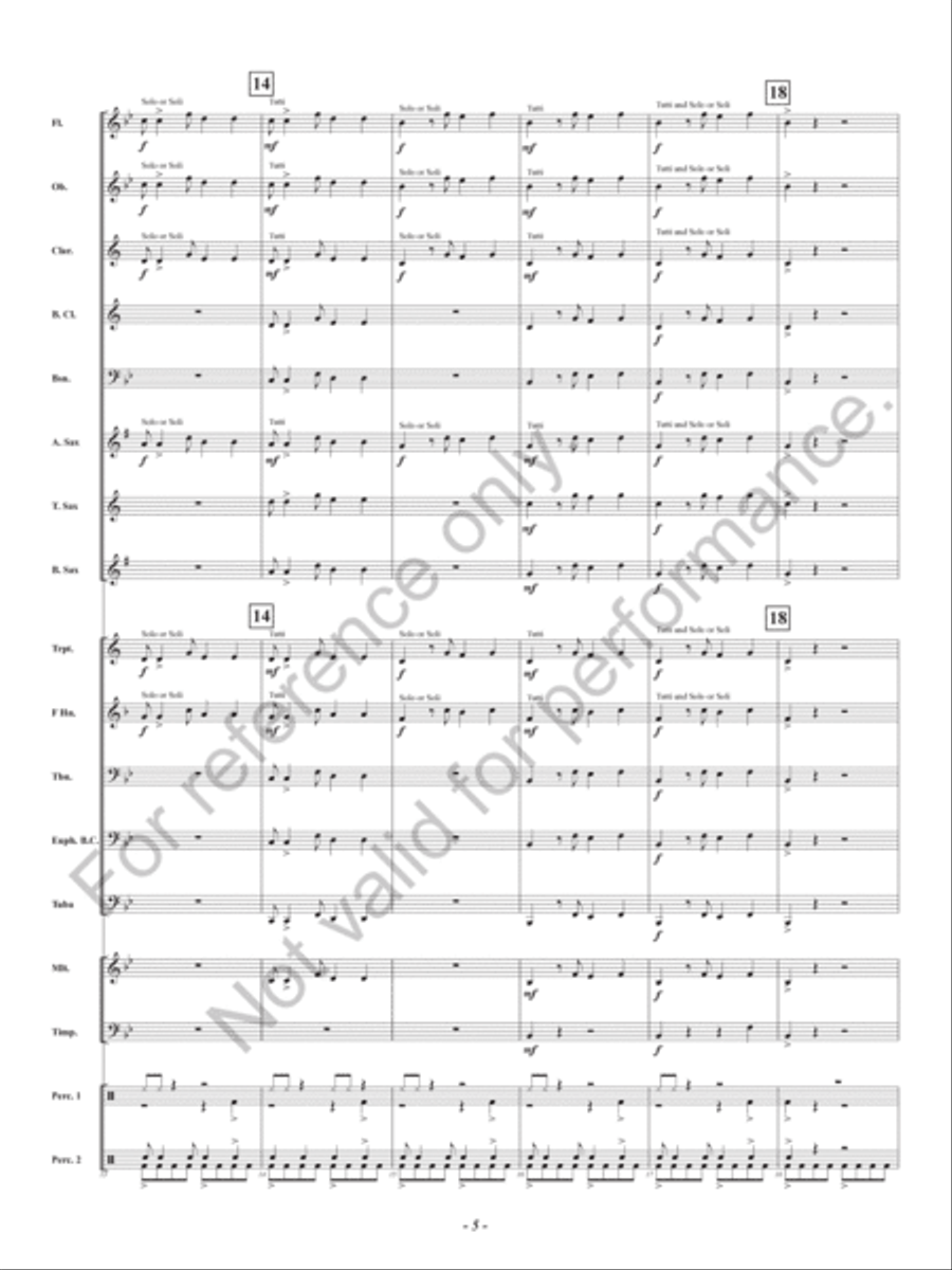Kye Kye Kule Concert Band scores gallery preview page 6