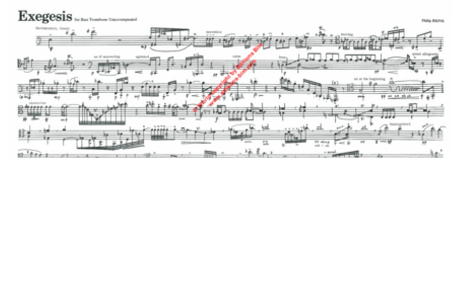 Exegesis Bass Trombone scores gallery preview page 2