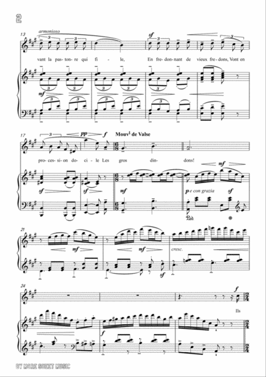 Chabrier-Ballade des gros dindons in A Major,for Voice and Piano Voice Solo scores gallery preview page 4
