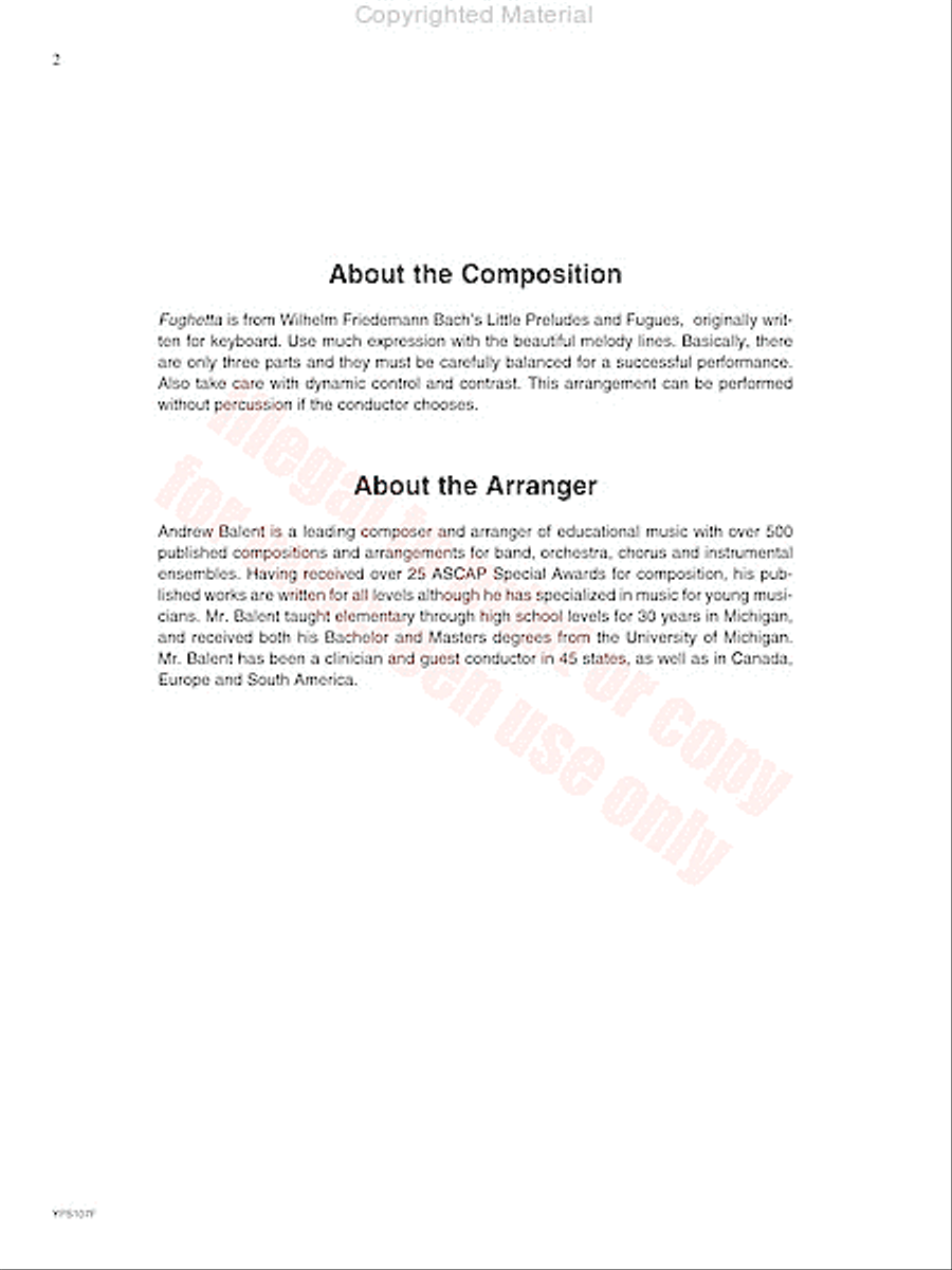 Fughetta Fughetta Concert Band scores gallery preview page 3