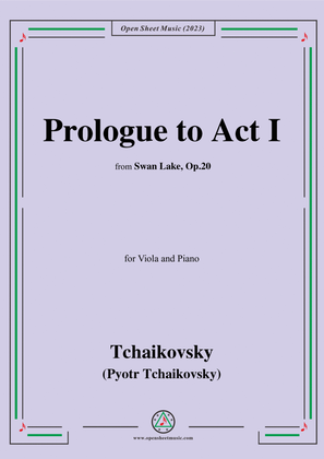 Book cover for Tchaikovsky-Prologue to Act I,for Viola and Piano