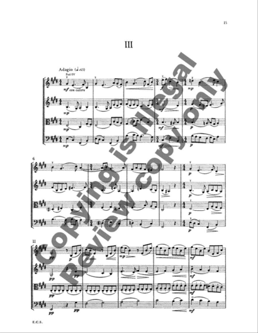 String Quartet No. 2 (Full Score) String Quartet scores gallery preview page 12