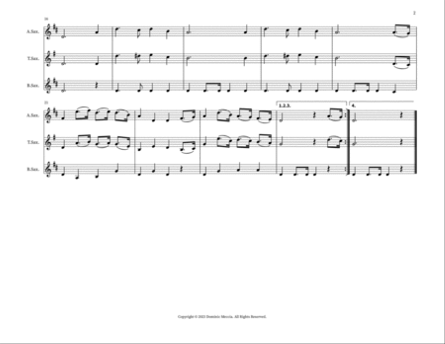 A Nation Once Again Tenor Saxophone scores gallery preview page 2