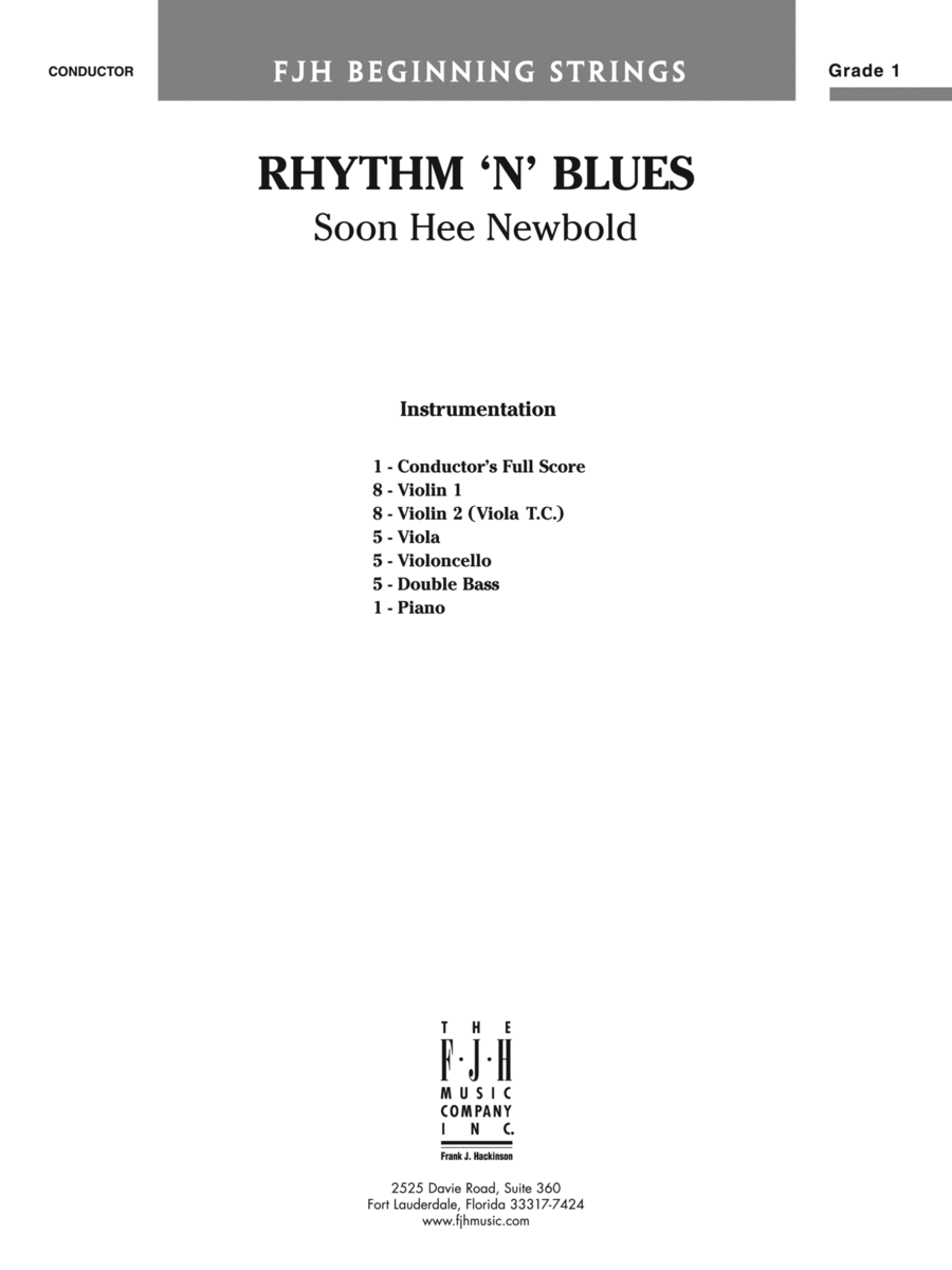 Rhythm 'n' Blues: Score Rhythm 'n' Blues: Score String Orchestra scores gallery preview page 1