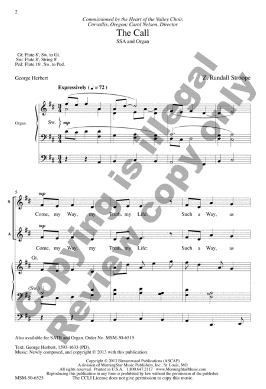 The Call SSA scores gallery preview page 2