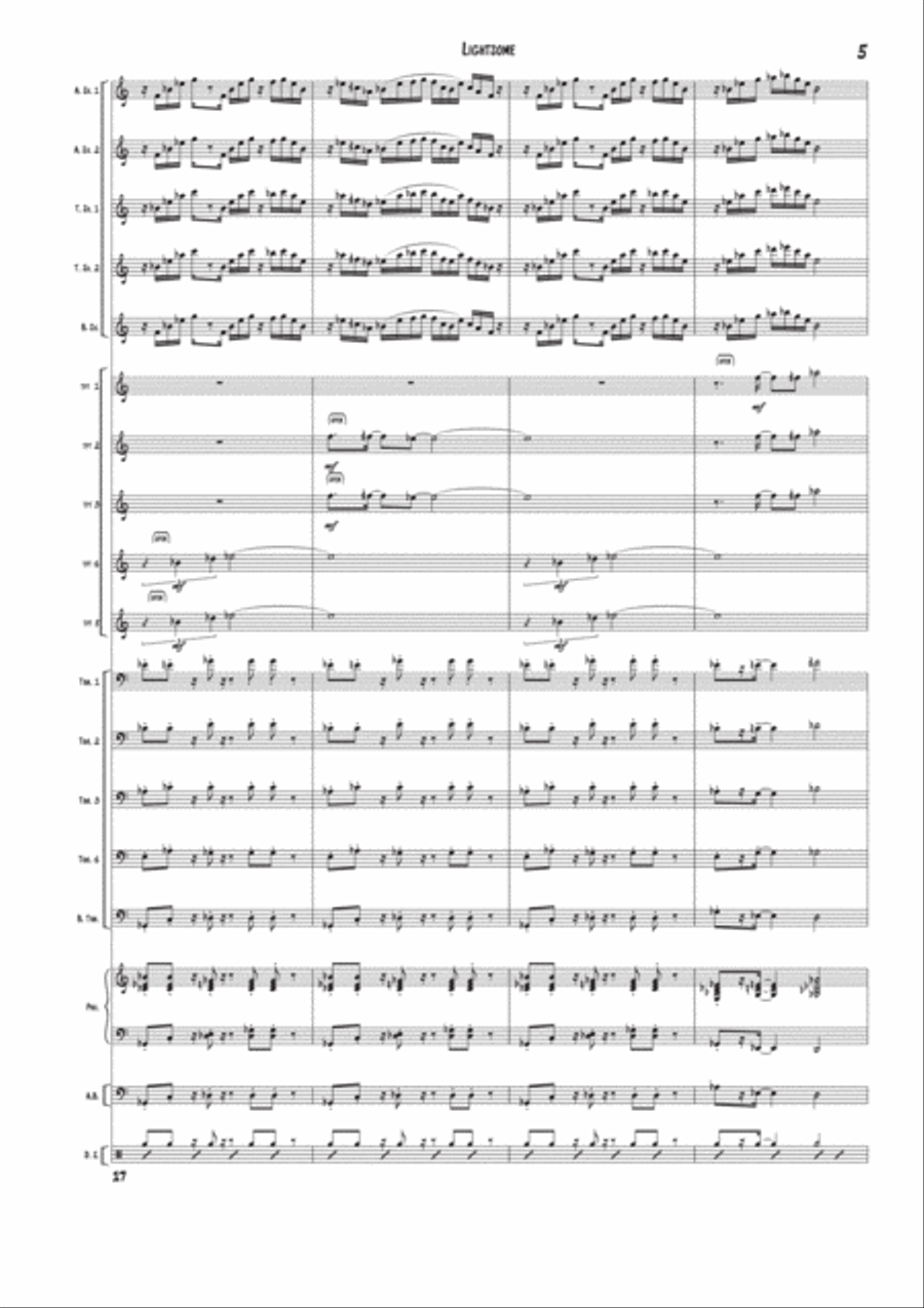 Lightsome Lightsome Jazz Ensemble scores gallery preview page 5
