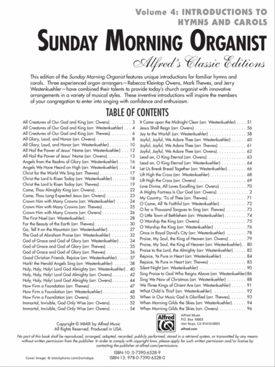 Sunday Morning Organist, Volume 4 Organ scores gallery preview page 2