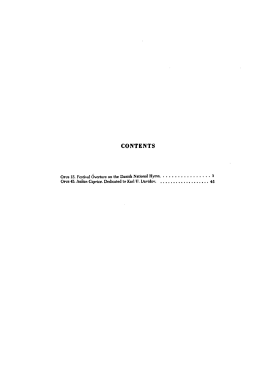 Festival Overture on the Danish National Hymn, Op. 15, and Capriccio Italien, Op. 45 Small Ensemble scores gallery preview page 3