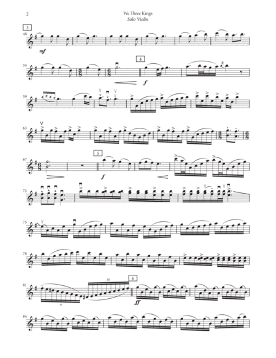 We Three Kings - Violin and Piano Violin Solo scores gallery preview page 4