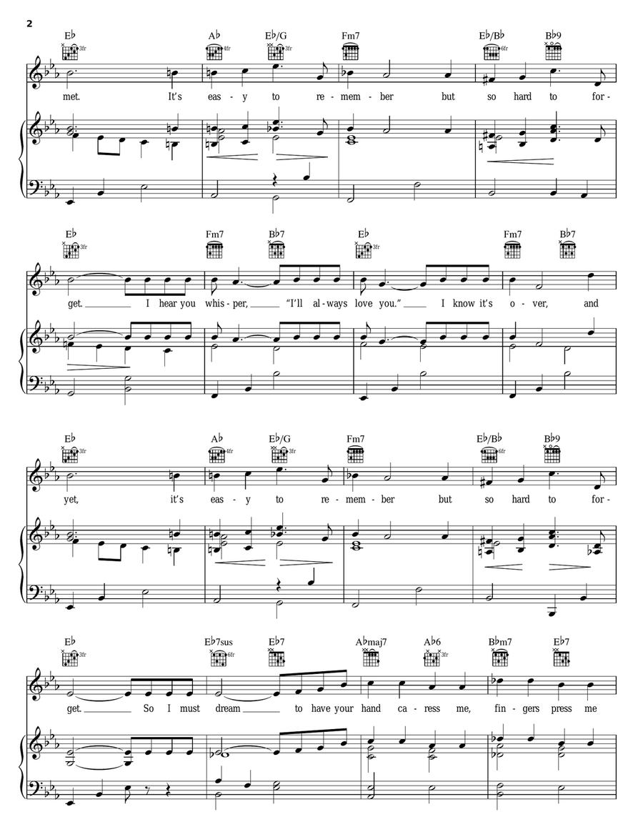 It's Easy To Remember Piano, Vocal, Guitar scores gallery preview page 2