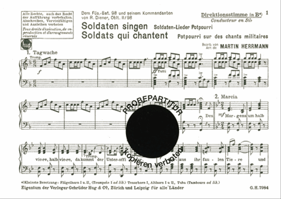 Soldaten singen Set of Parts scores gallery preview page 1